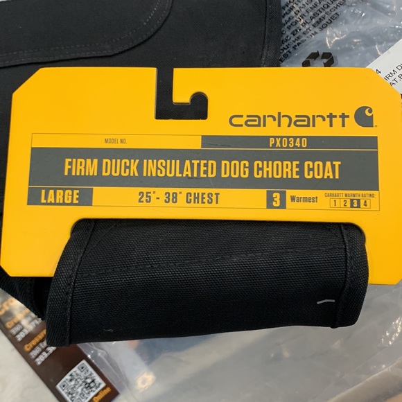 NWT Firm Duck Insulated Dog Chore Coat Black *ALL PROCEEDS GO TO ANIMAL RESCUE* - Picture 5 of 8